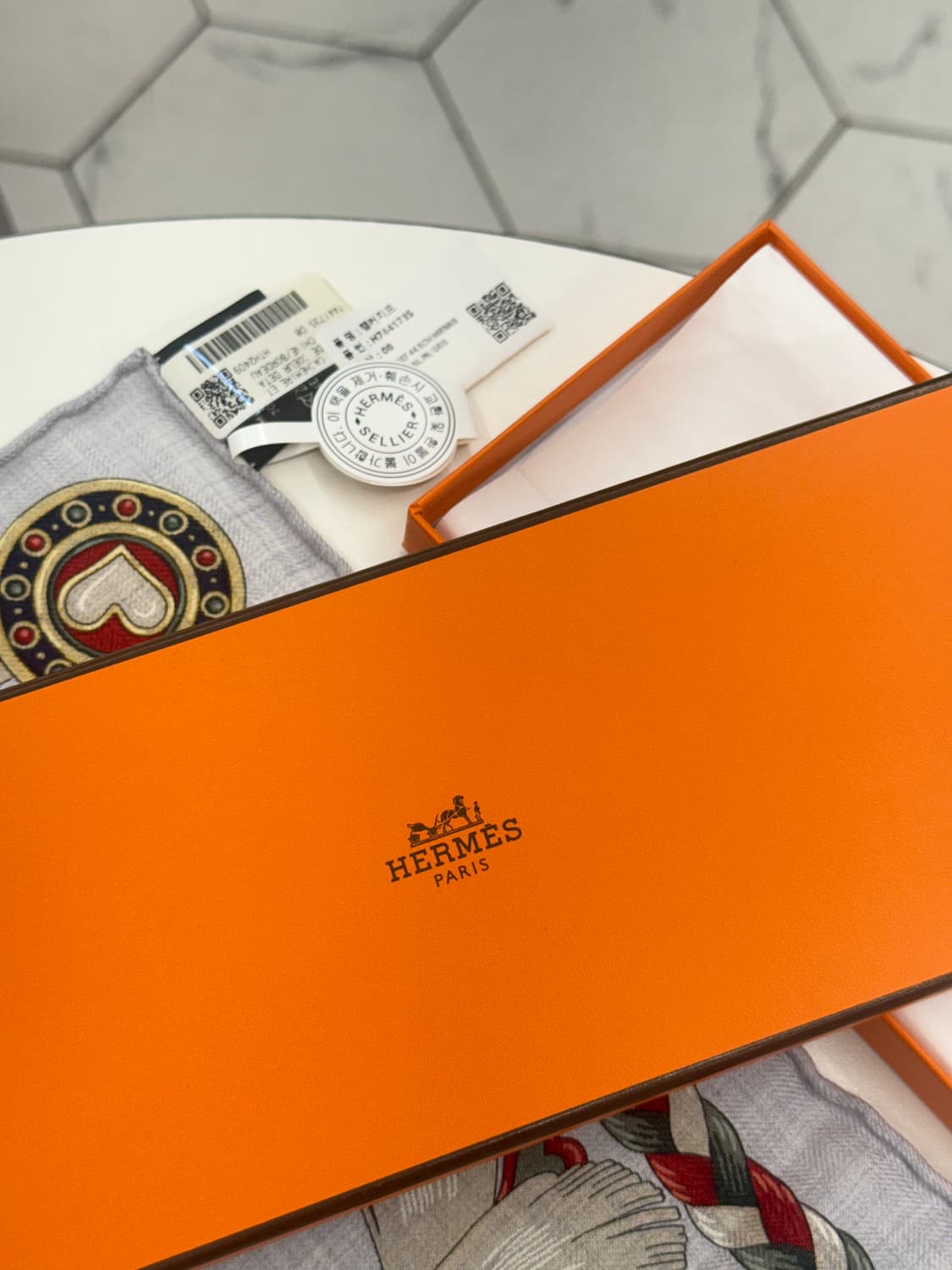 [새상품] 에르메스 캐시미어 실크 스카프 45 상품이미지5