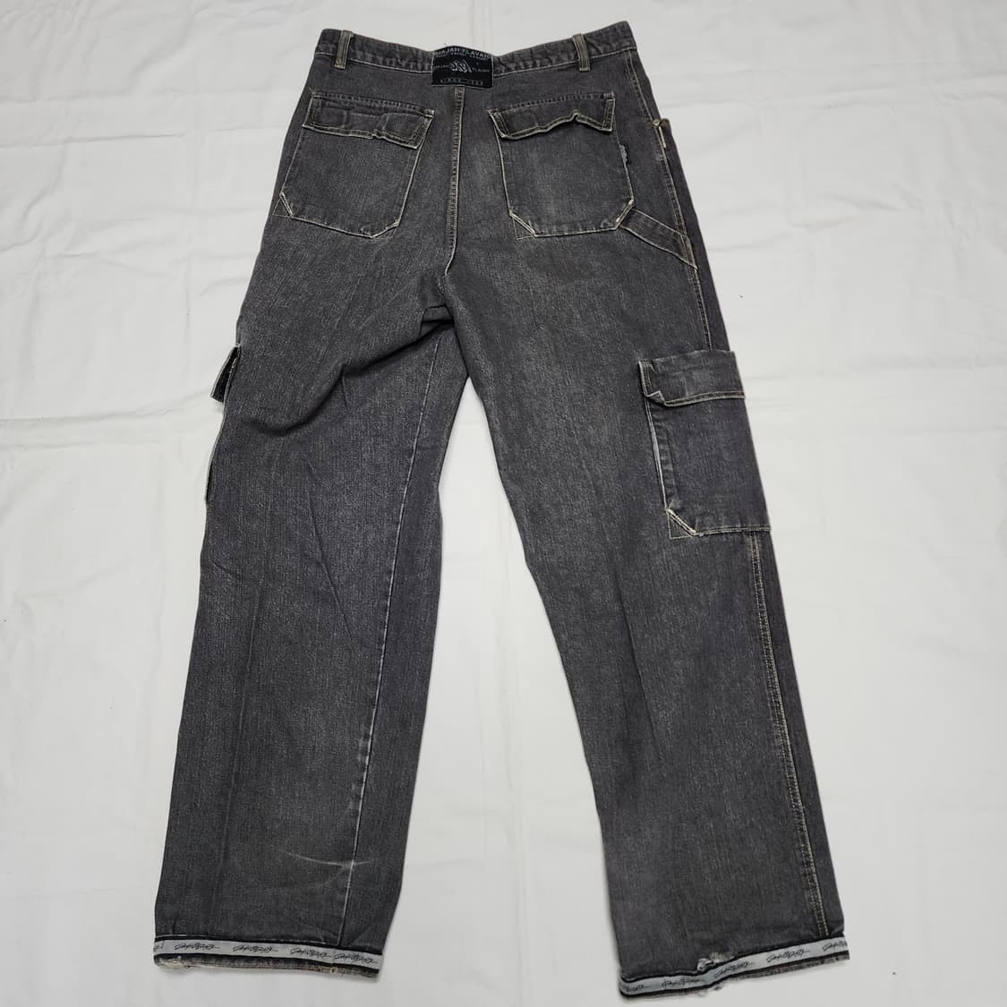 빈티지 카펜터 올드스쿨 워싱 흑청 데님팬츠 상품이미지3