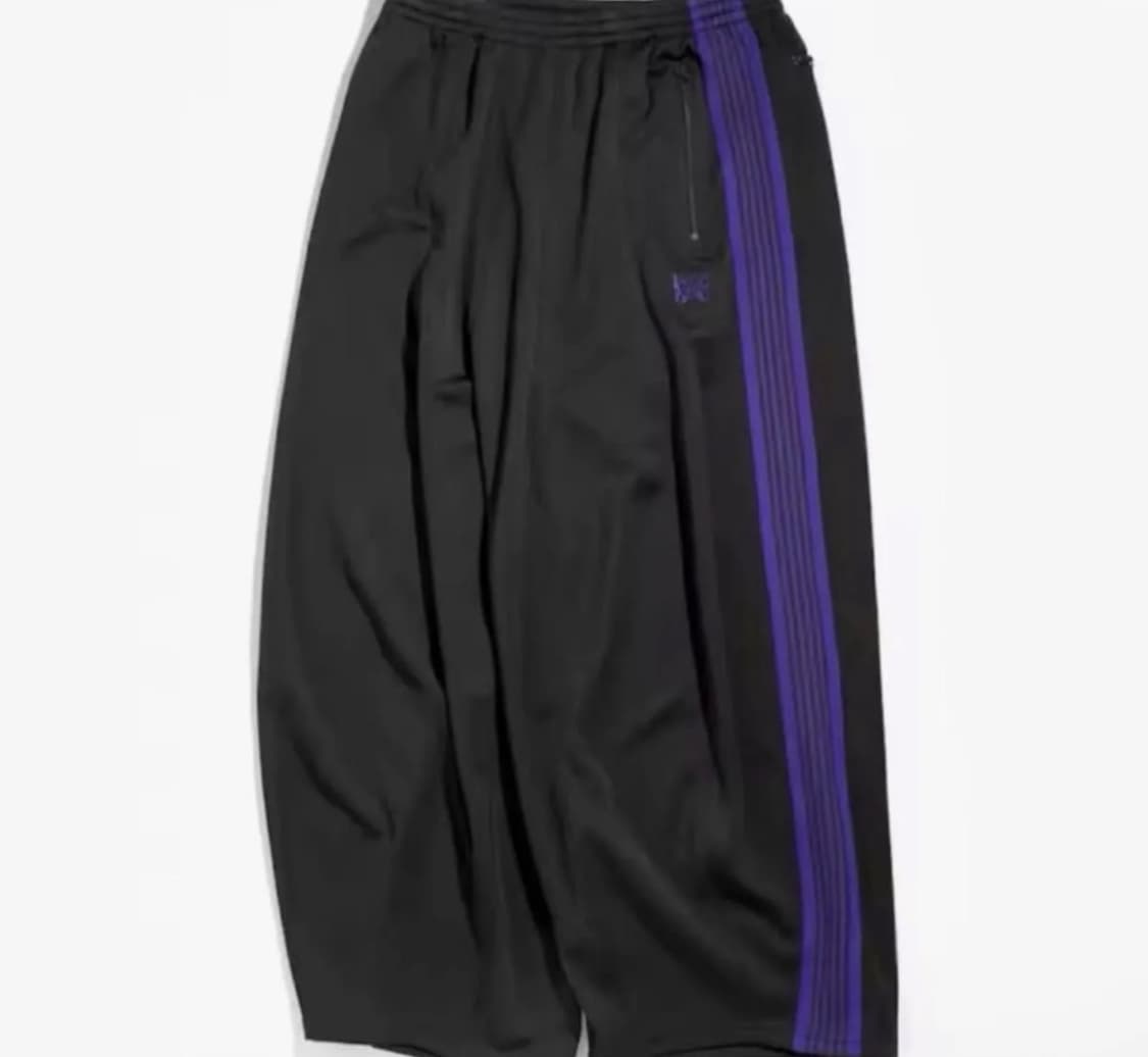 Needles 히자델 팬츠 블랙×퍼플 신품 상품이미지3