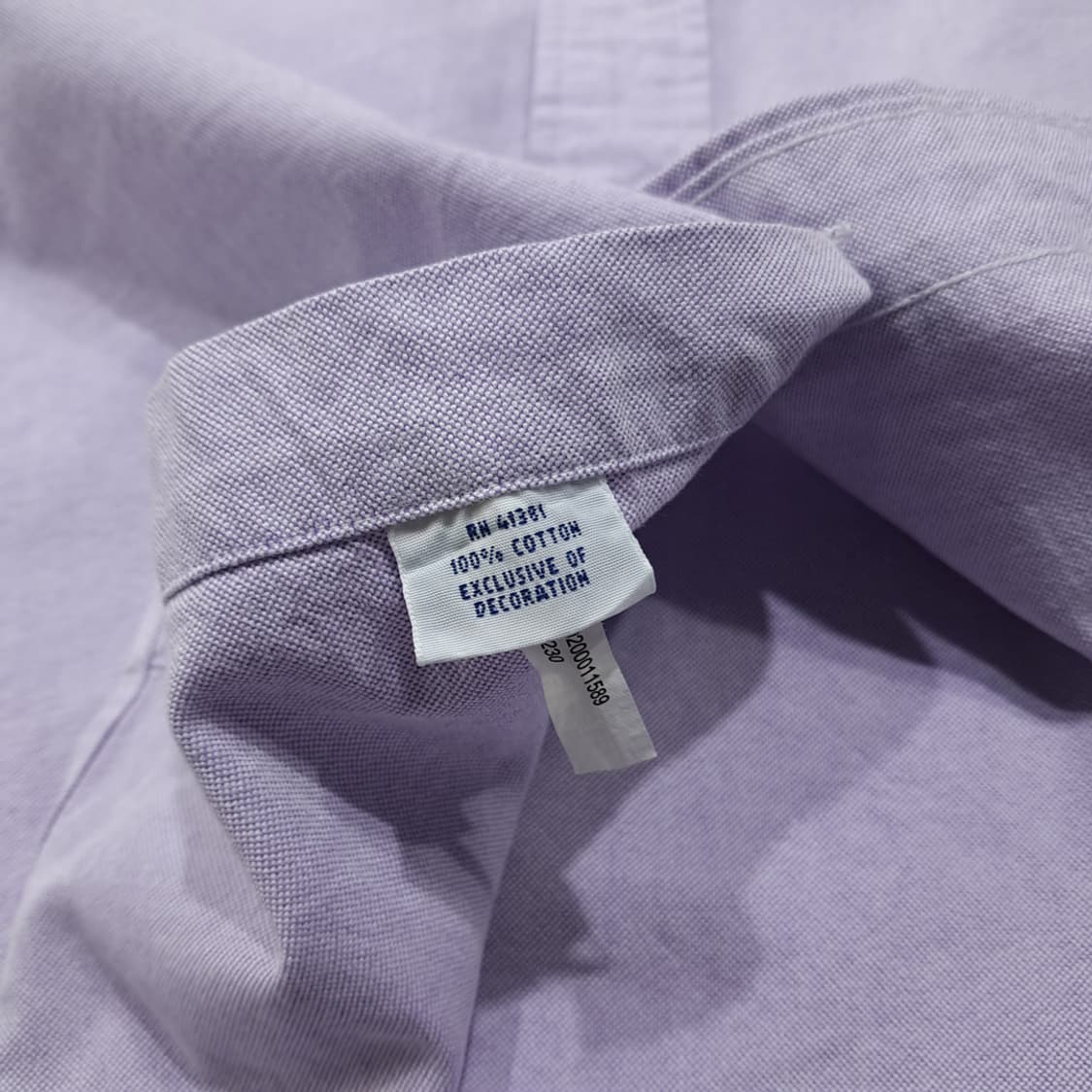 CL595 LT 폴로 90s 코튼 멀티포니 버튼다운 라벤더 셔츠 남방 상품이미지5