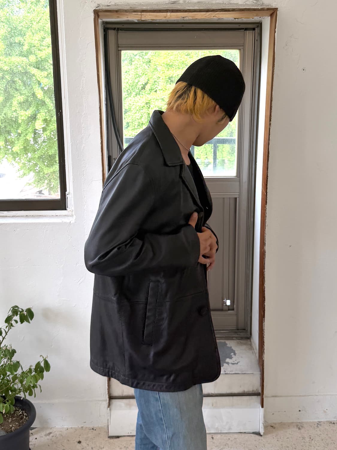 빈티지 레더 블레이저 자켓 상품이미지8