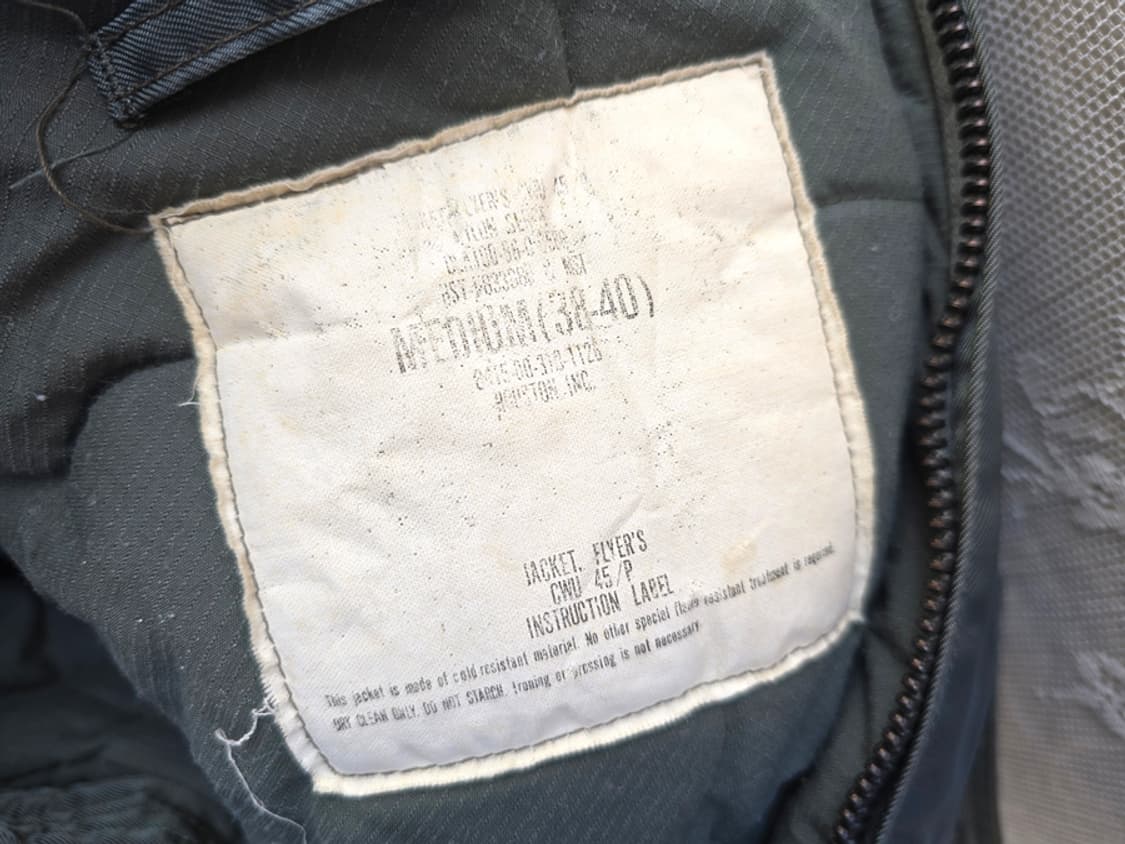 80s 미공군 CWU-45/P 자켓  스코빌 지퍼  상품이미지7