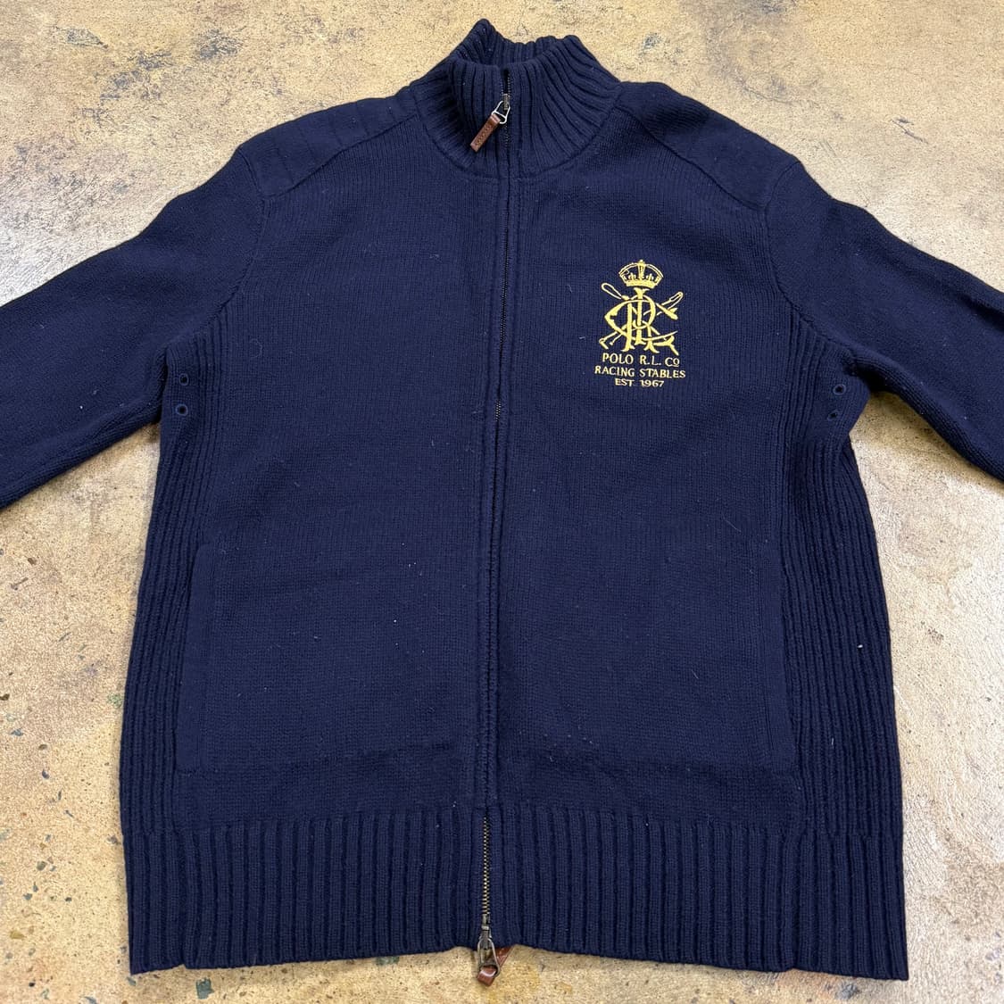 폴로 랄프로렌  네이비 니트 집업  상품이미지3