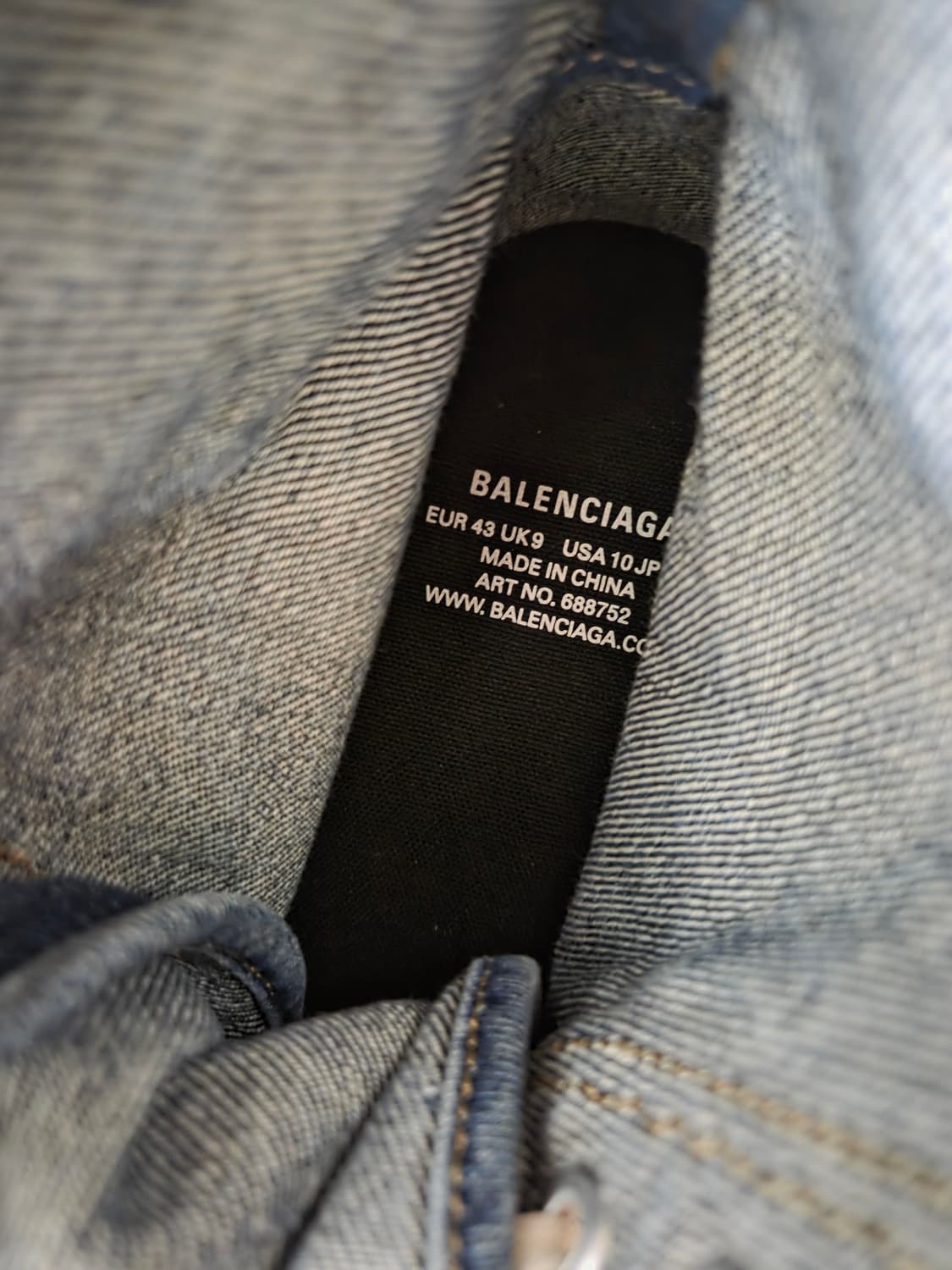 [43] 발렌시아가 파리 하이탑 스니커즈 블루 상품이미지6