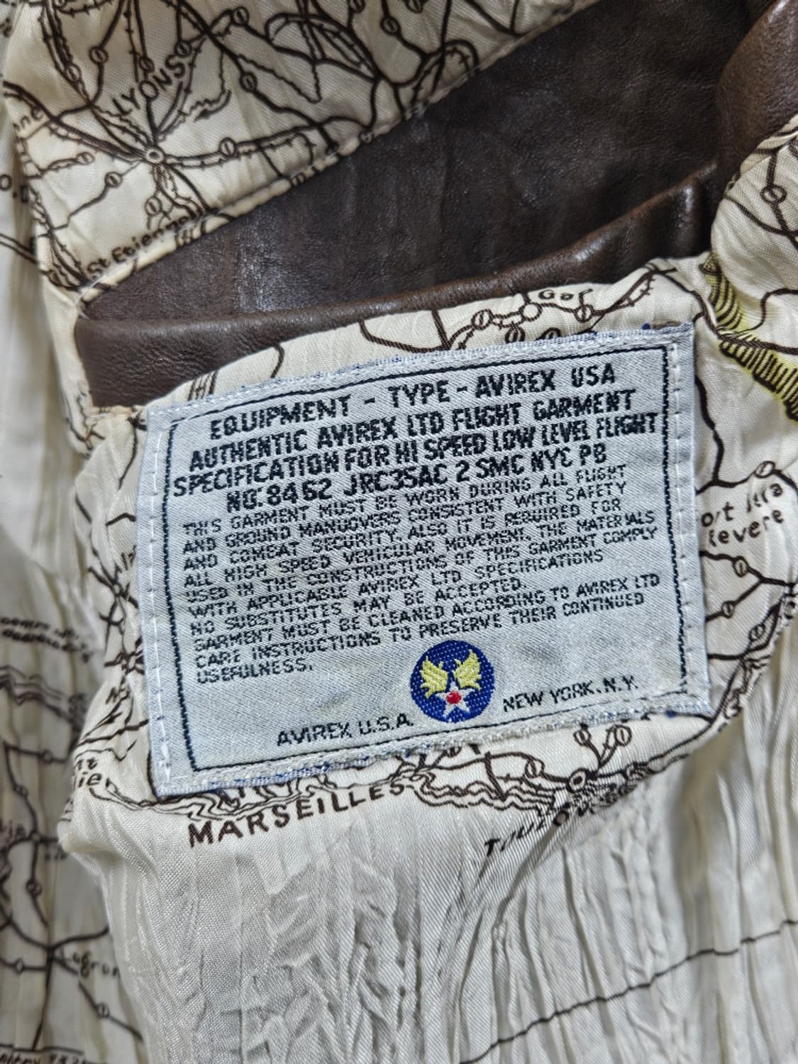 아비렉스 할리우드 엣 워 A-2 가죽 자켓 ( S ) / 11280 상품이미지9