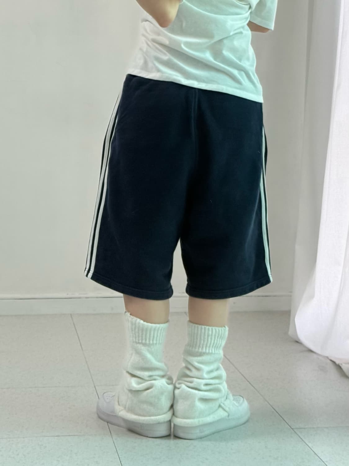 아디다스 네이비 코튼 반바지 상품이미지4