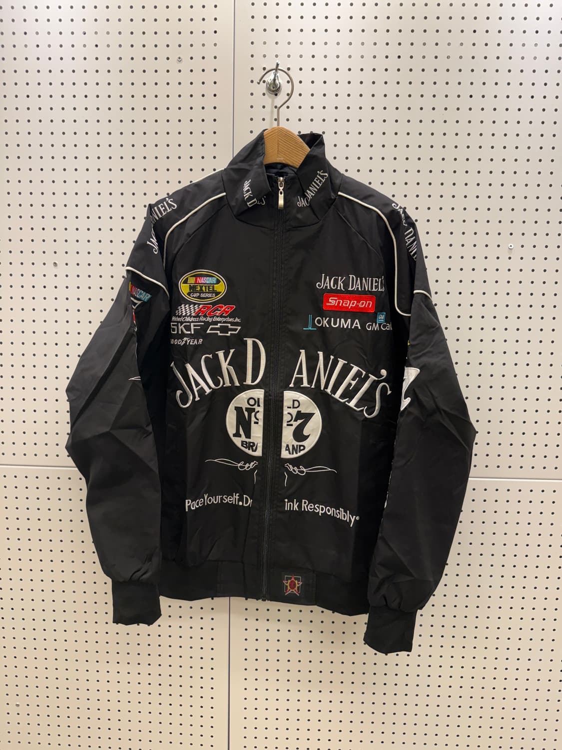 JH디자인 잭다니엘스 레이싱 자켓 블랙 U1638 상품이미지2
