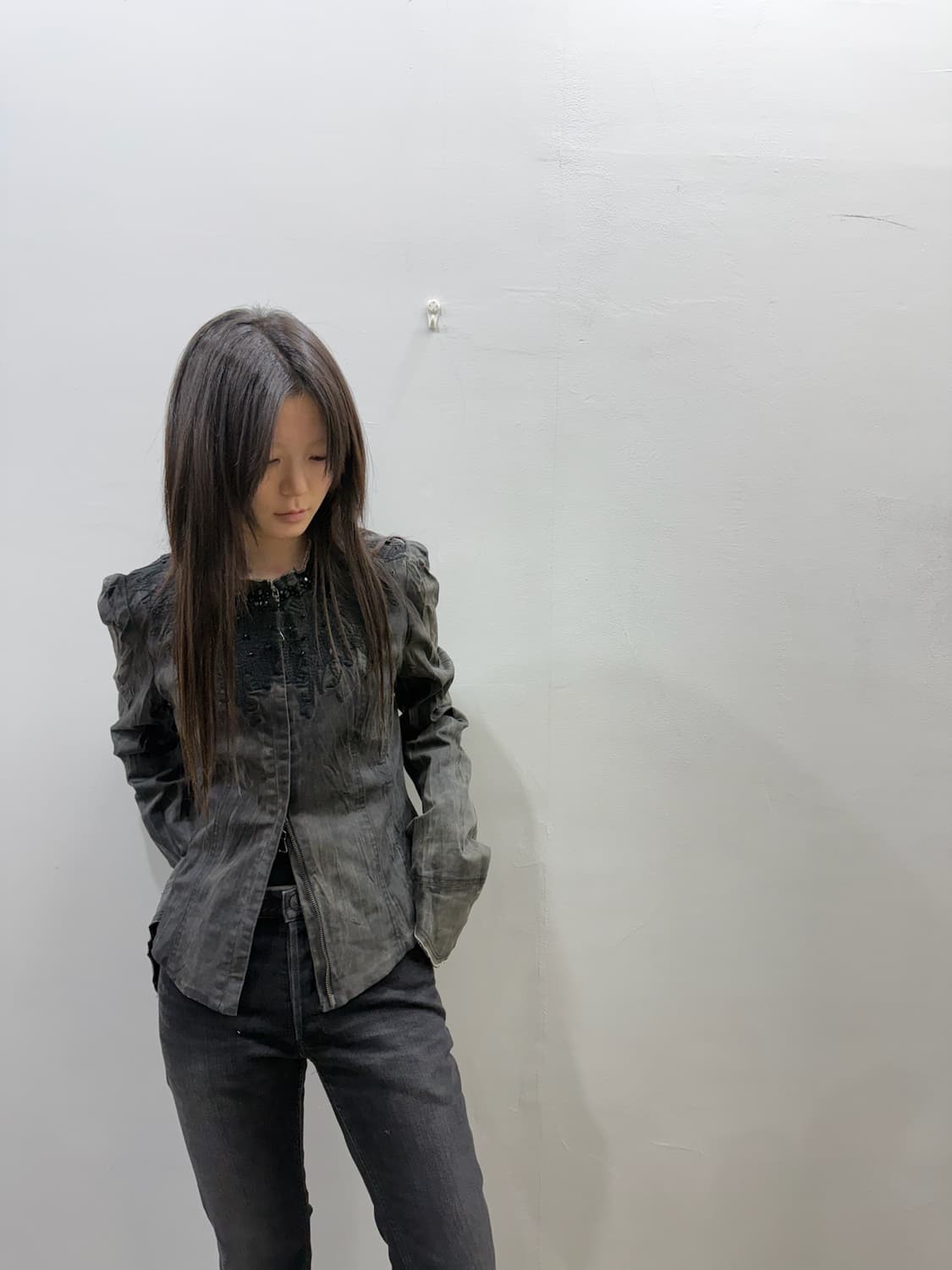 락시크 무드 피그먼트 투웨이 집업 자켓 상품이미지9