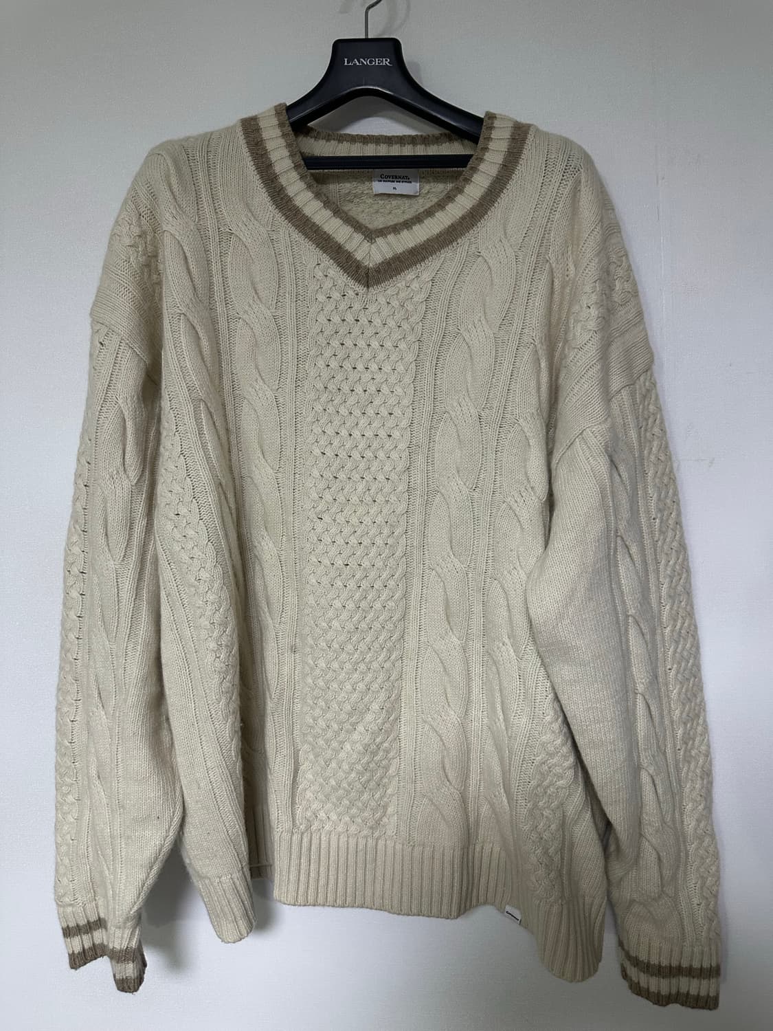 커버낫 브이넥 니트 XL 사이즈 상품이미지1