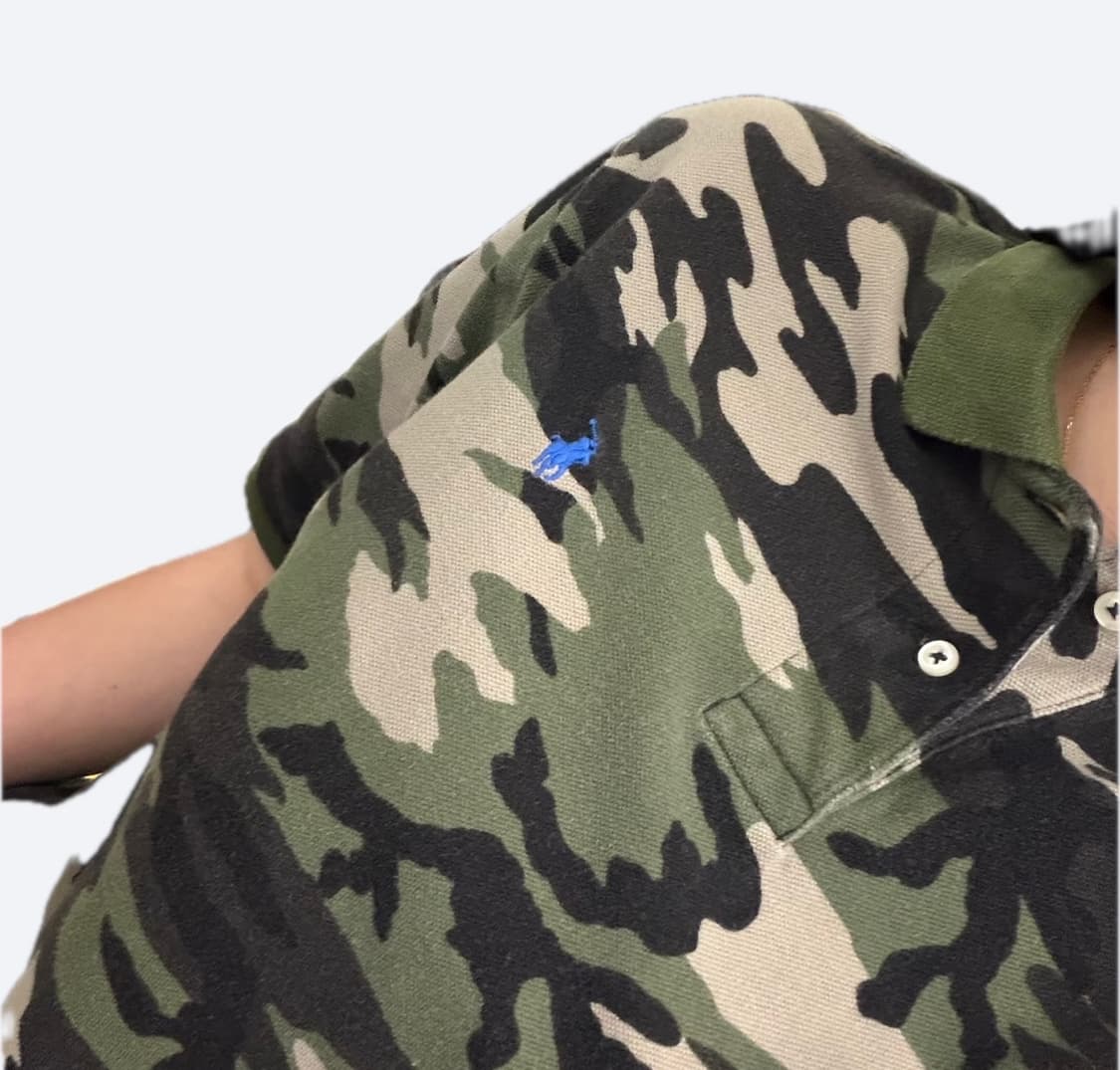 🪖폴로 랄프로렌 블루포니 카모 밀리터리 PK 카라티🪖 상품이미지1