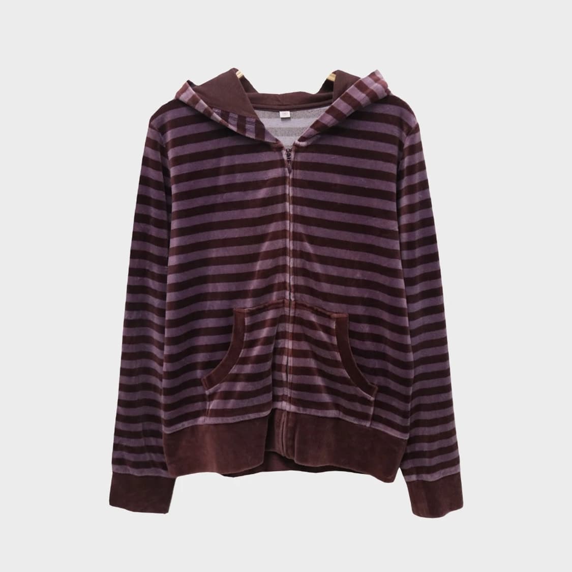 유니클로 벨벳 스트라이프 후드집업 60419 상품이미지1