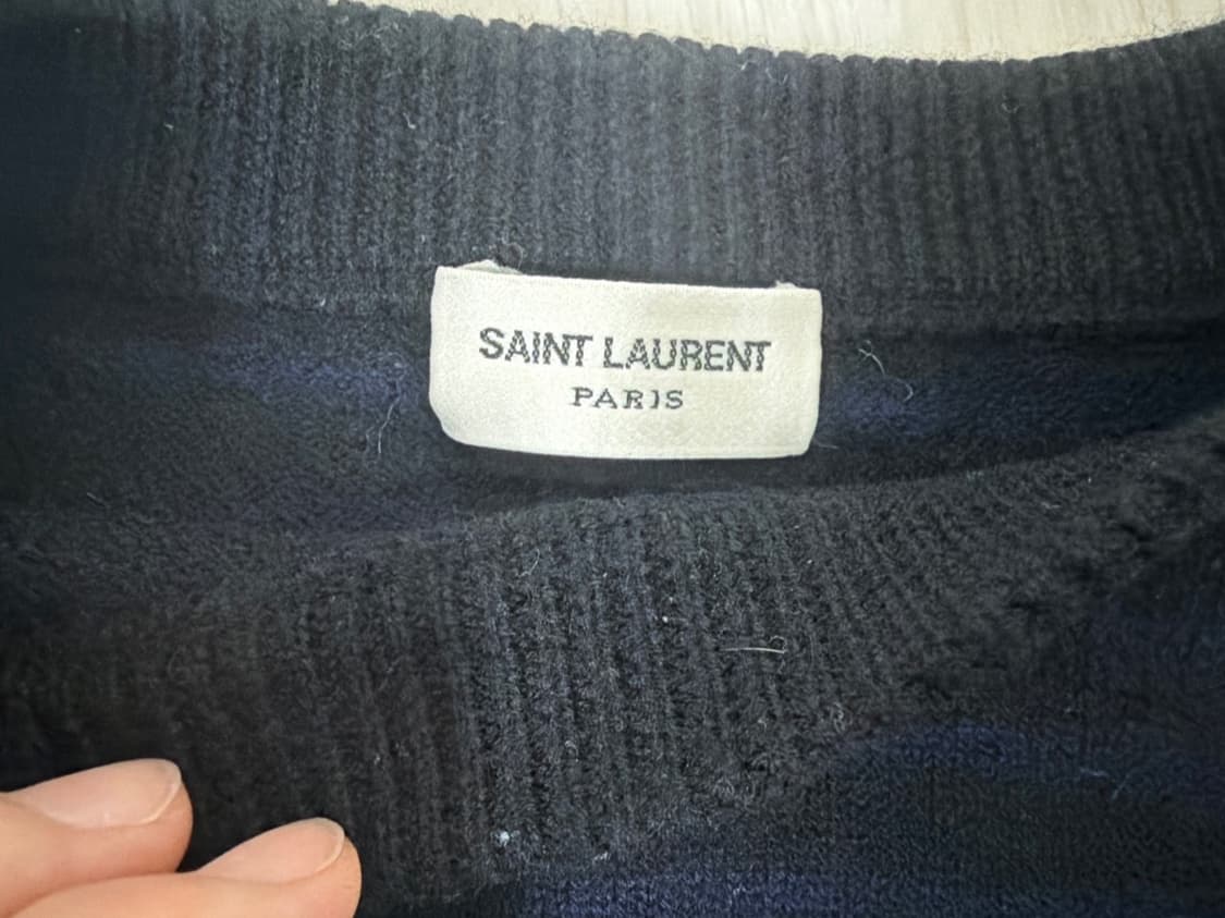 (NFS) 생로랑 16시즌 블루 스트라이프 니트 by. 에디슬리먼 상품이미지5