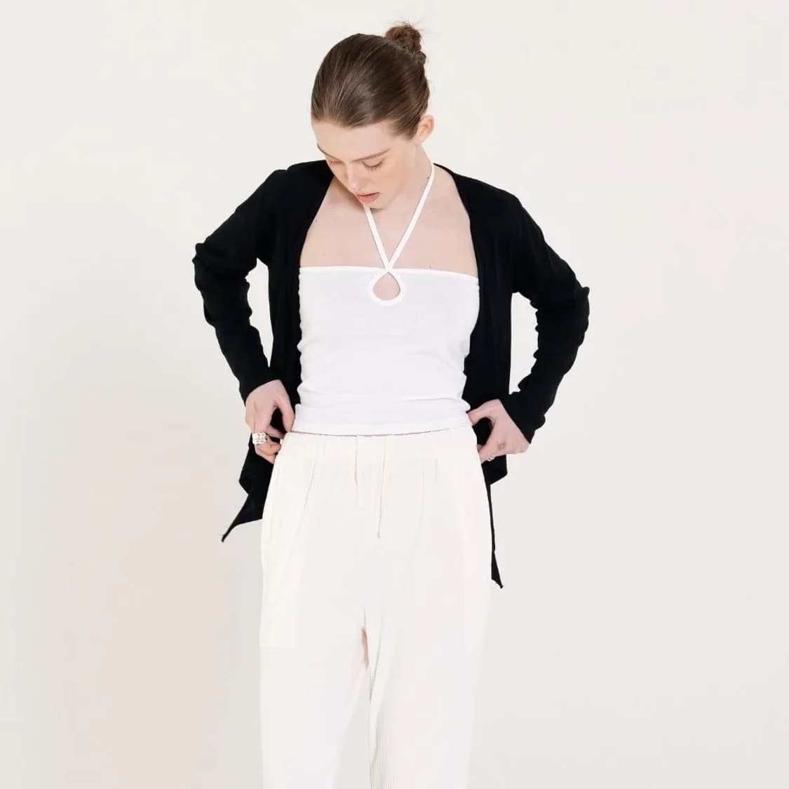 인지액티브 summer wrap cardigan 블랙 상품이미지2