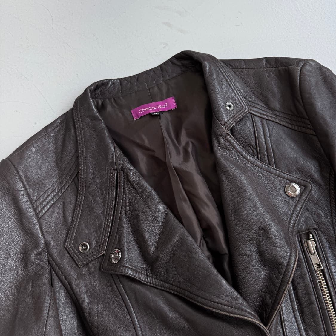 사선 라이더 리얼레더 릭오웬스맛 양가죽 가죽자켓 상품이미지4