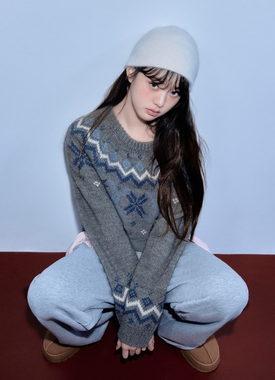 로라로라 노르딕 니트 그레이 상품이미지1