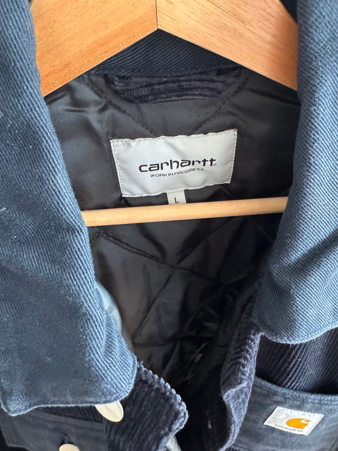 칼하트 코듀로이 미시건 코트 네이비 L 상품이미지3