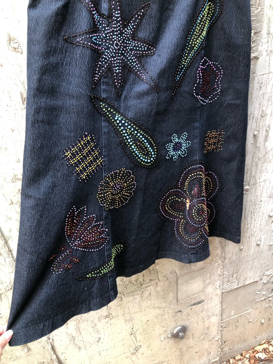 beads denim skirt 상품이미지7