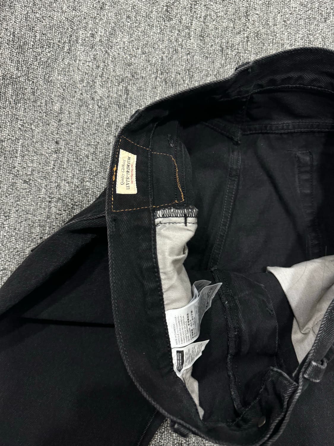 새상품) 리바이스 517 프리미엄 블랙 워시드 데님 34 상품이미지6