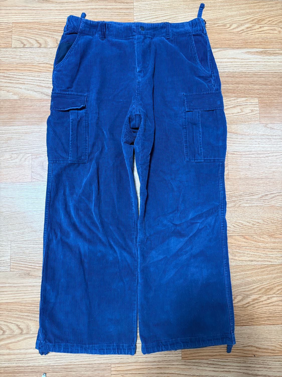 [XL] 블랙아웃 코듀로이 카고 팬츠 블루 팝니다! 상품이미지1