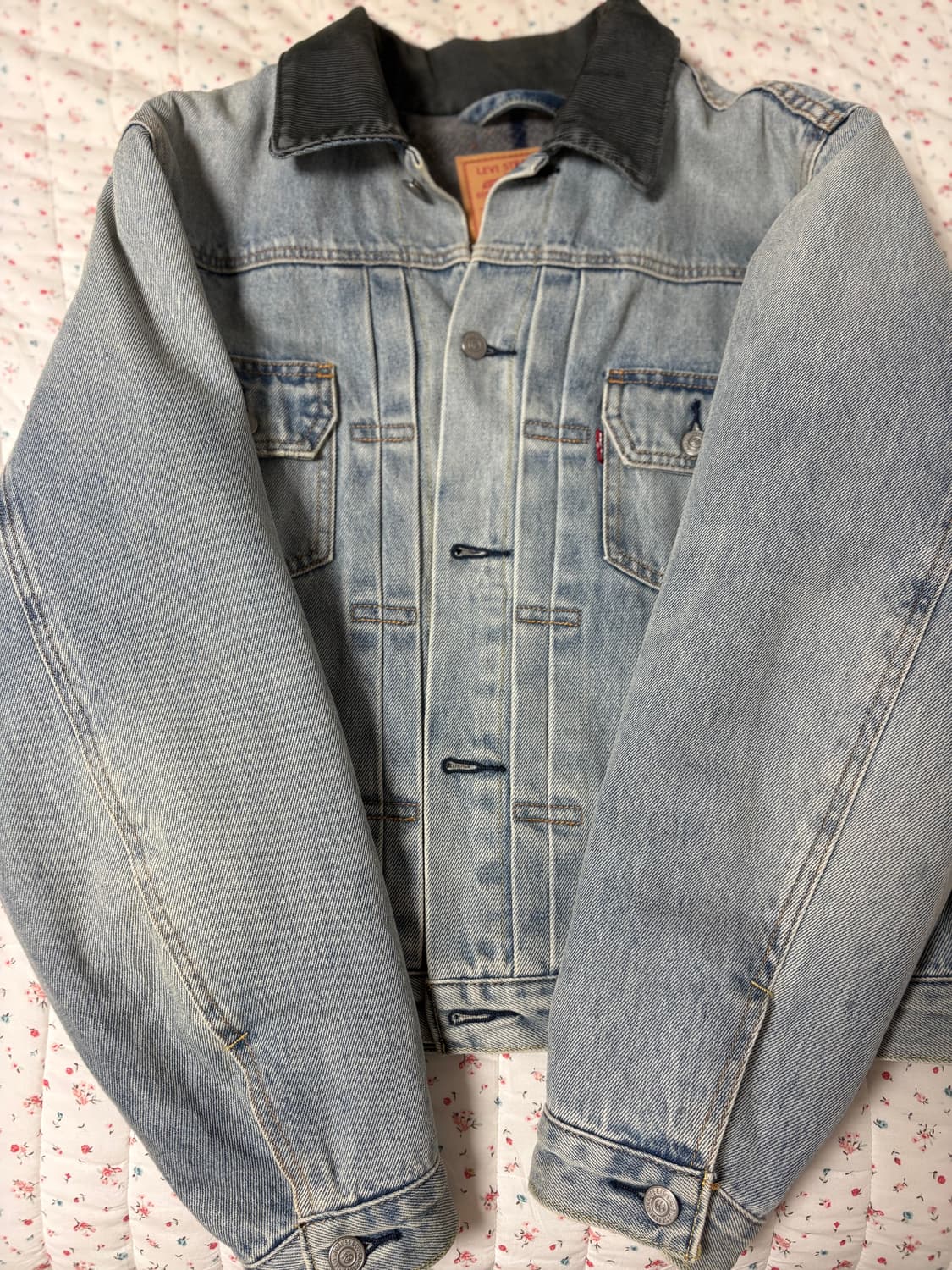 [S] 스투시 x 리바이스 엠보스드 트러커 자켓 인디고 상품이미지3