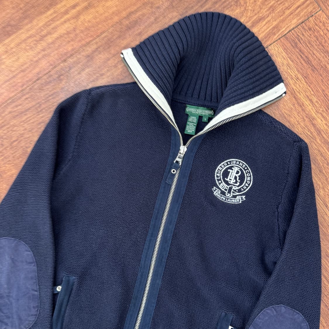 여성용 S 랄프로렌 로렌 클래식 로고 니트 집업  상품이미지3