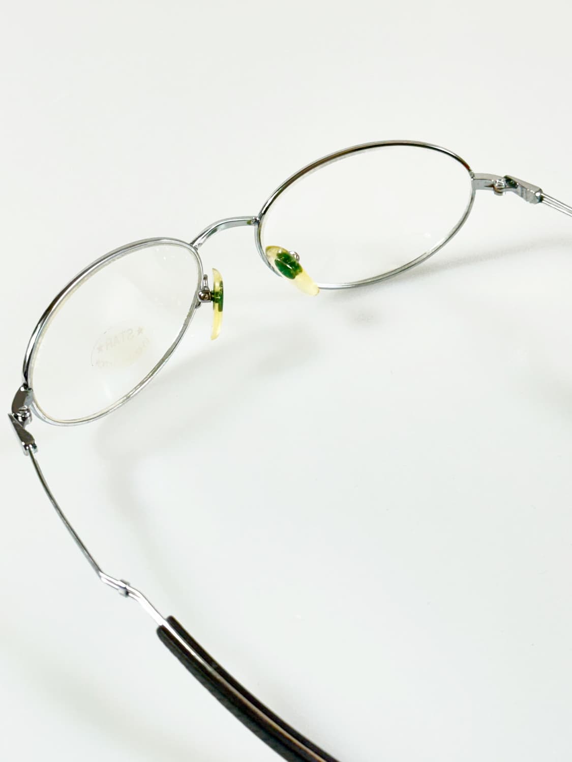 90s STAR 실버 슬림 오벌 프레임 빈티지 안경 상품이미지6