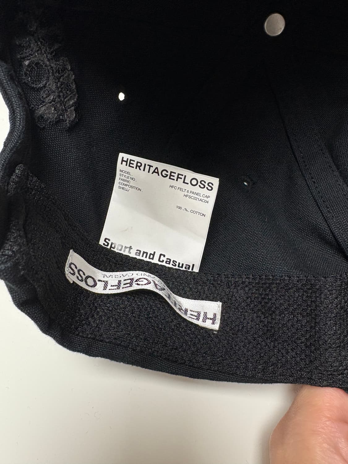 헤리티지플로스 모자 캡 HFC FLET 6PANEL CAP 블랙 상품이미지7