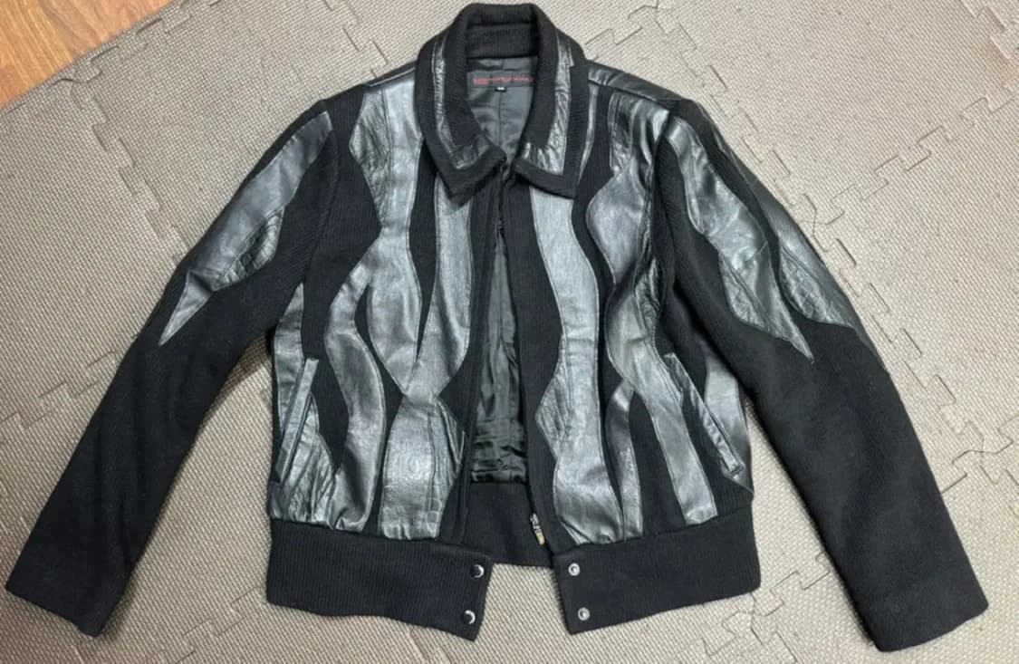 이상봉 램스킨 아플리케 울니트 자켓 상품이미지1