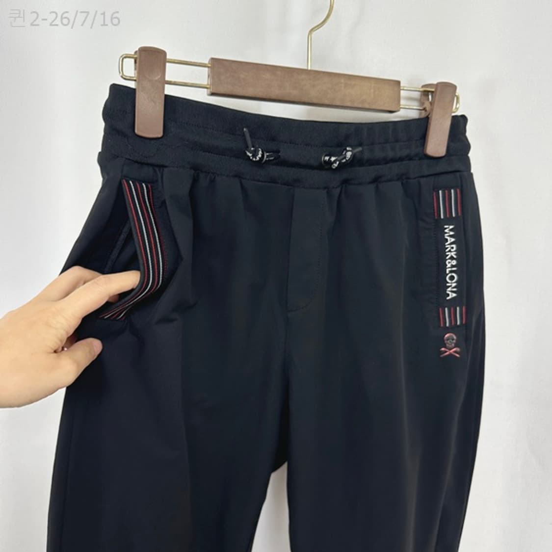 마크앤로나 여자 골프 밴딩 춘추 조거 팬츠바지 검정 75 상품이미지3