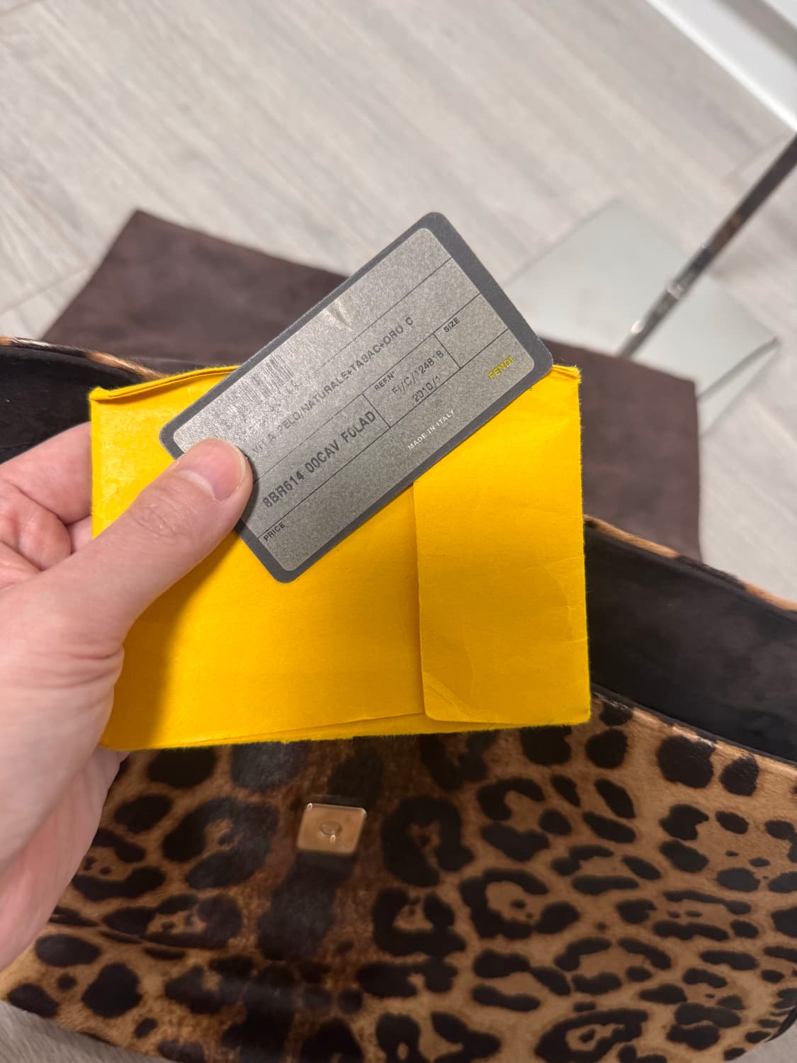 Fendi 펜디 송치 레오파드 바게트백 맘마백 상품이미지9