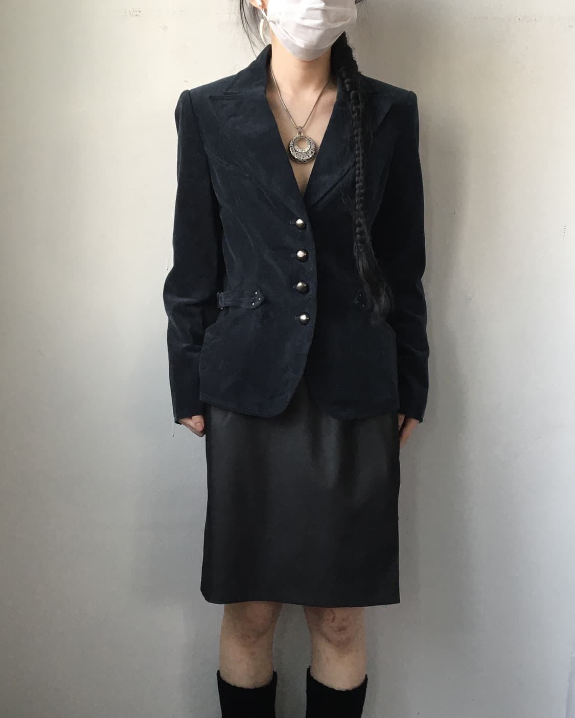 Glossy midi skirt 상품이미지3