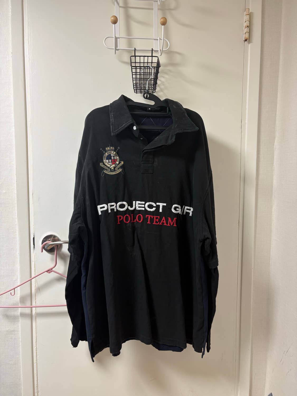 PROJECTGR 프로젝트 G/R 폴로 패러디 셔츠 블랙 Size 2 상품이미지1
