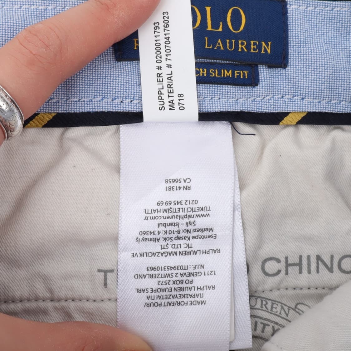 폴로 랄프로렌 타탄 체크 스트레치 슬림 코튼 팬츠 상품이미지9