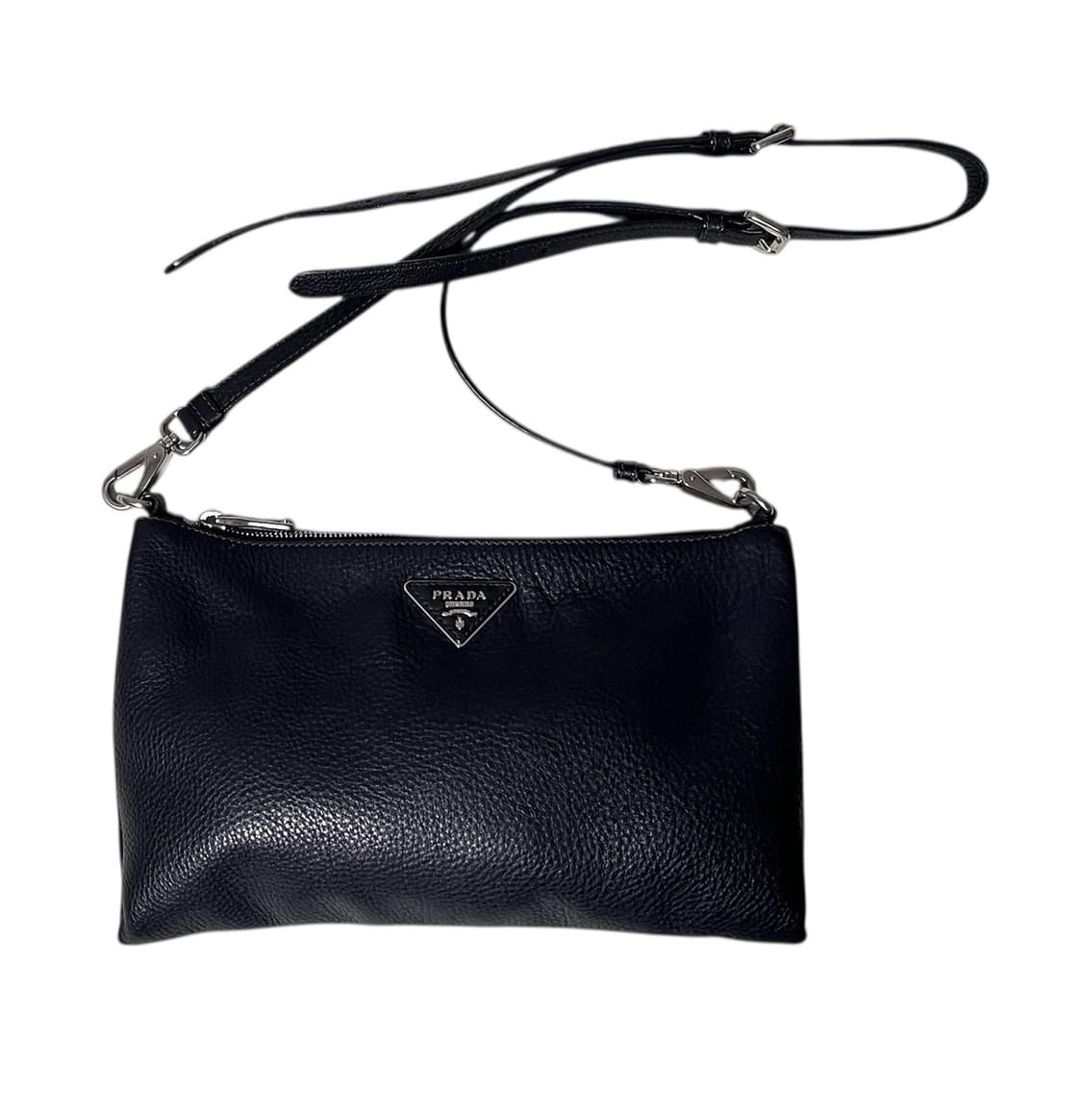 프라다 블랙 가죽 클러치백 크로스백 상품이미지7