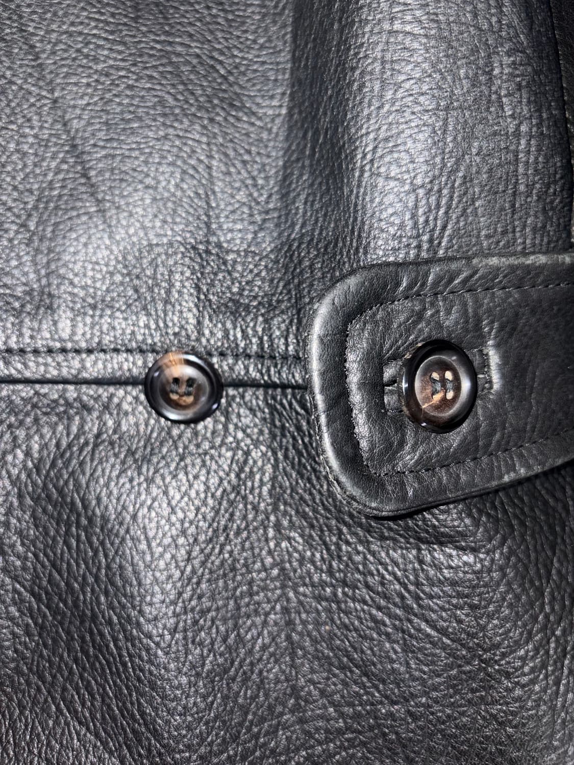 90s scoop 스쿱 리얼레더 쇼트코트 상품이미지6