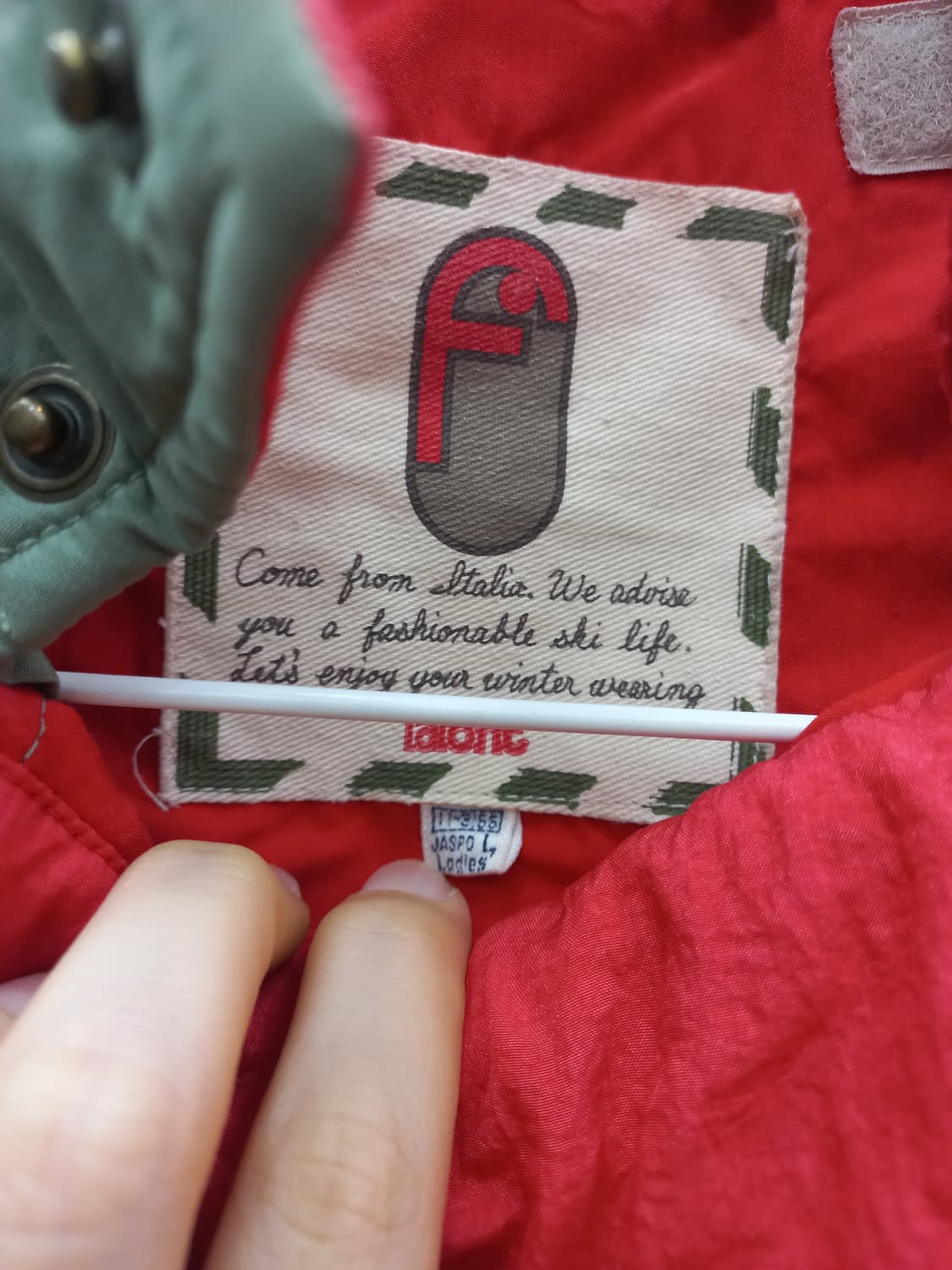 라포네 스키 점프수트 L (100) 올리브/레드 상품이미지4