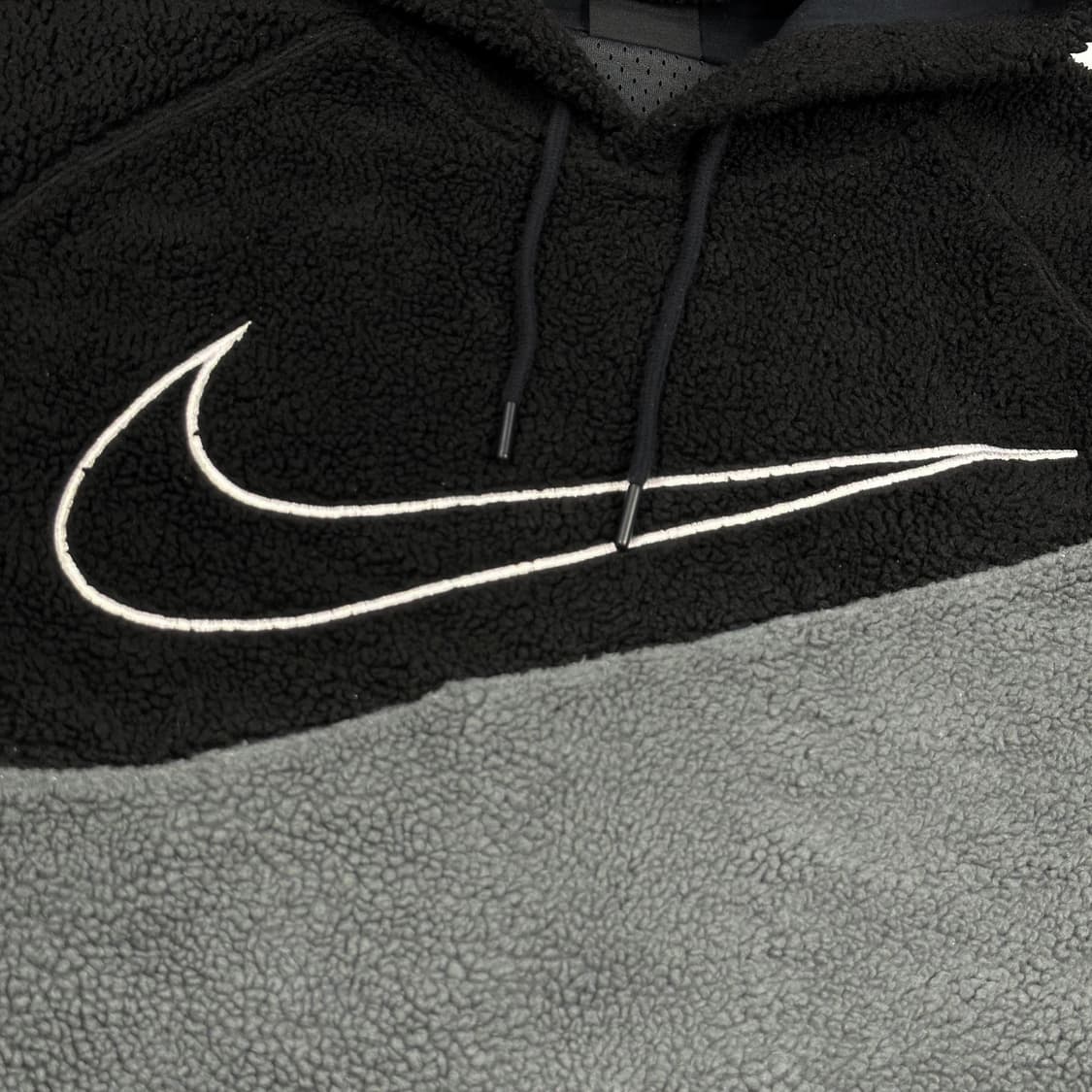 나이키 오버핏 빅스우시 플리스 후드티 블랙 그레이 XL 상품이미지3