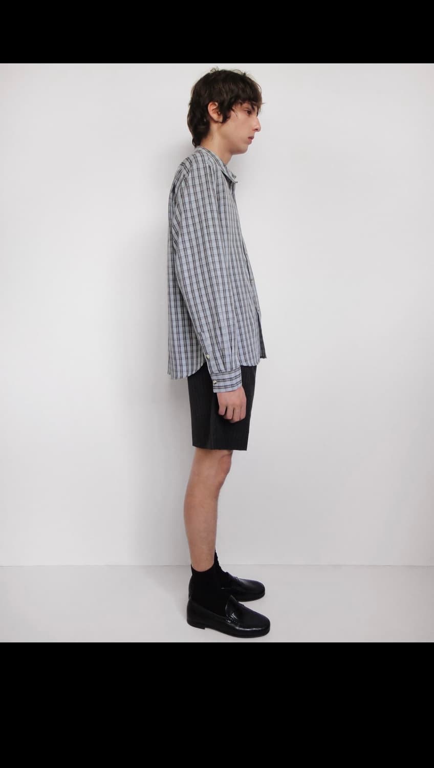 기마구아스 메일 셔츠 블루 그레이 상품이미지3