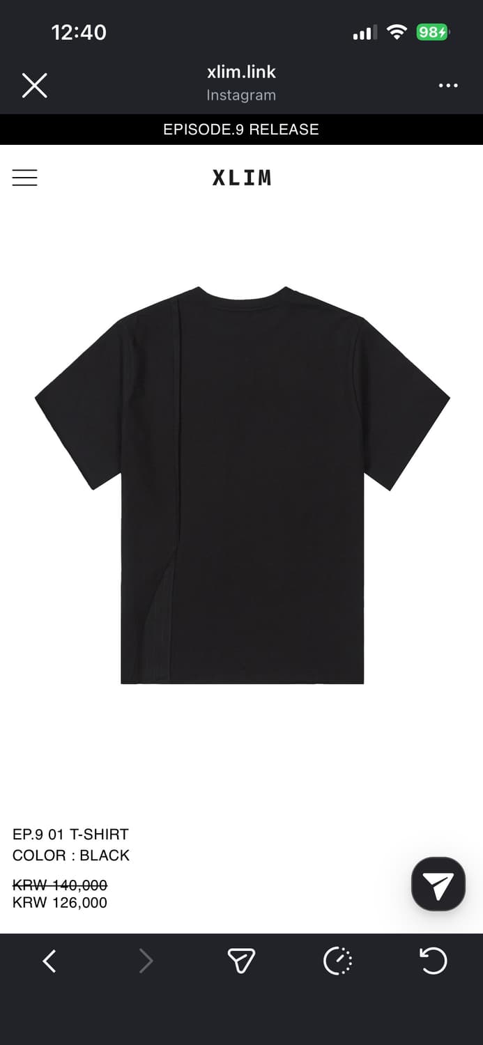 (M) xlim ep9 01 반팔 새상품 상품이미지2