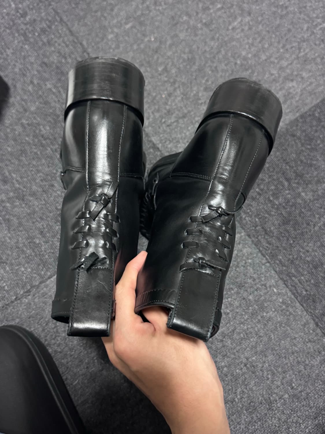 휩스티치 가죽 부츠 상품이미지4