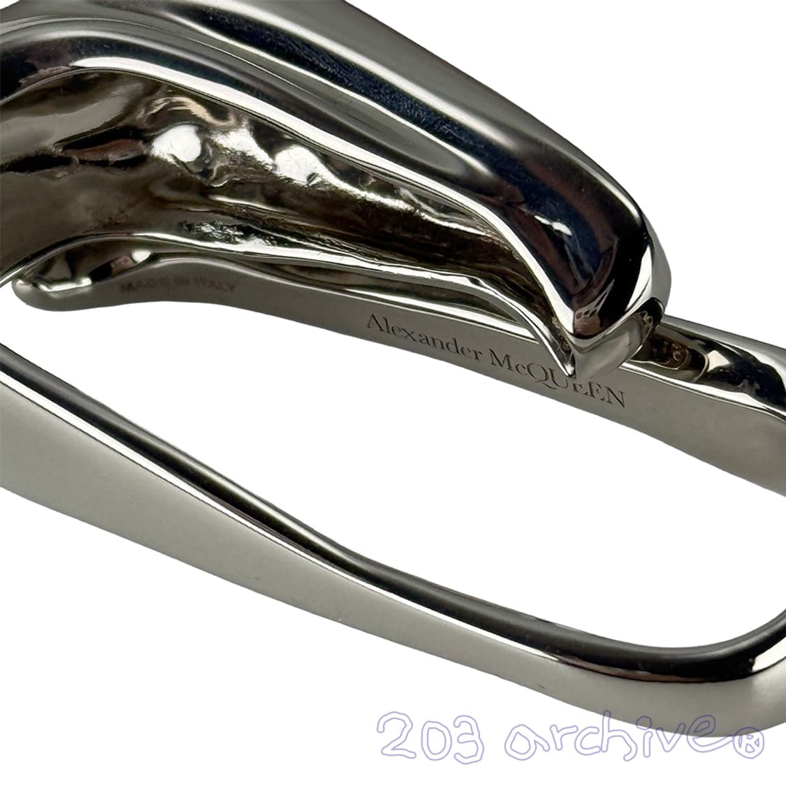 알렉산더 맥퀸 쓰리핑거 비대칭 실버 링 상품이미지7