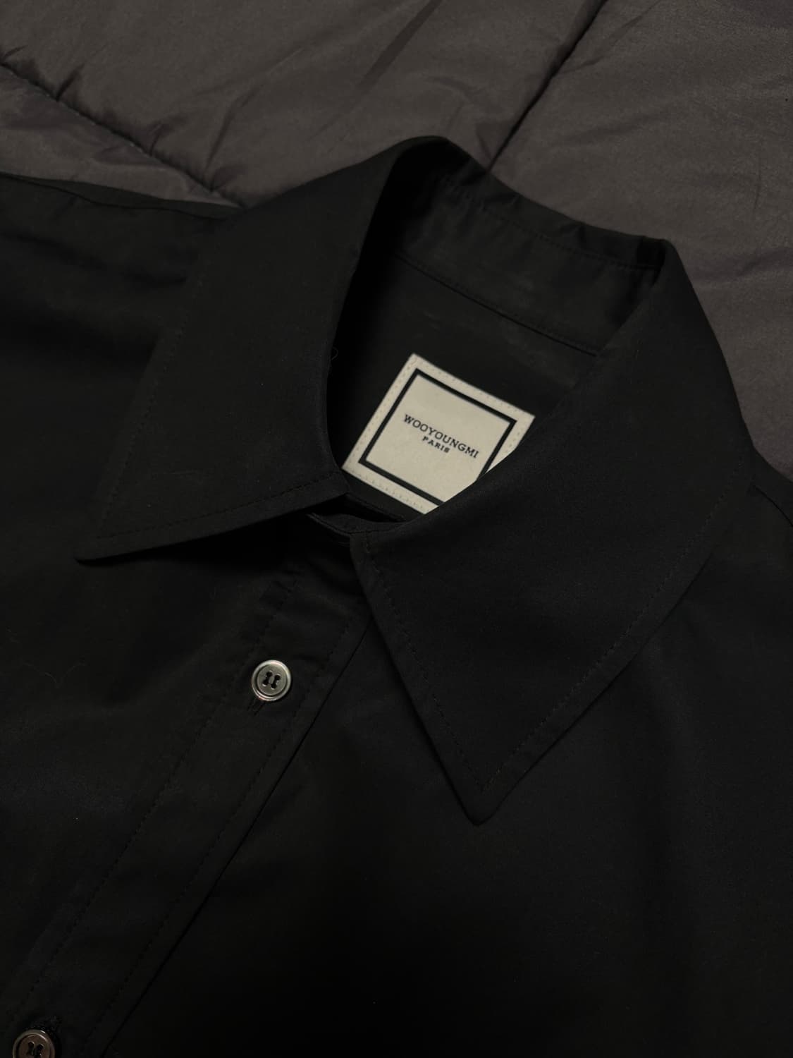 우영미 블랙 코튼 셔츠[50] 상품이미지4