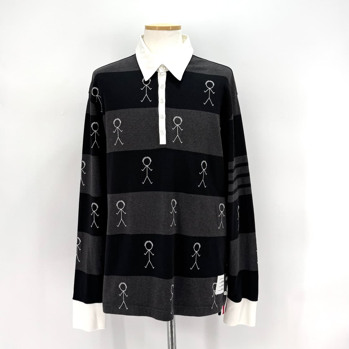 [4사이즈] 톰브라운 사선 PK 긴팔 카라티 티셔츠 (MJP073E) 상품이미지4