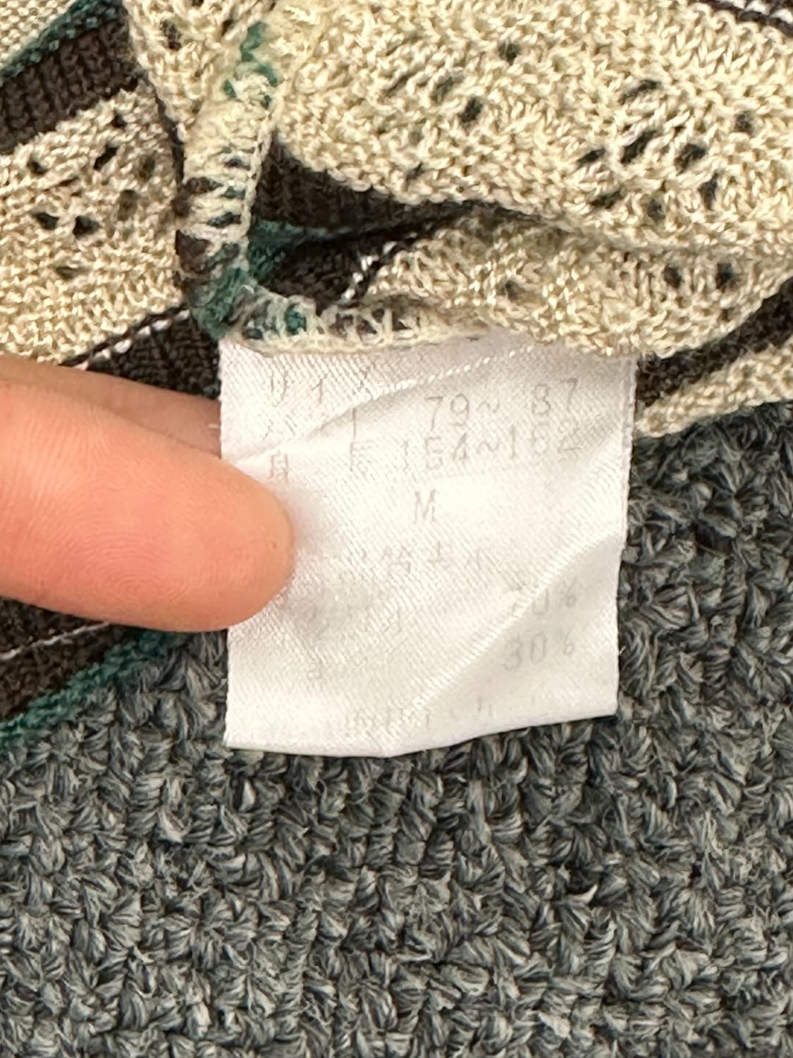 M)Japanese vintage 멀티 스트라이프 모리 니트 원피스 상품이미지4