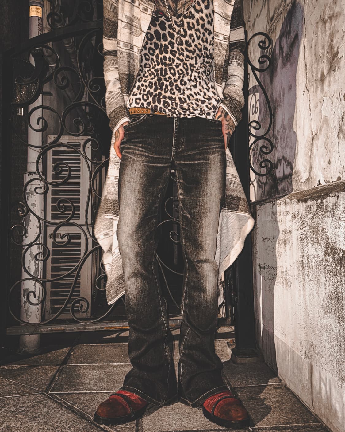 SOMETHING – Black Washed Bootcut Denim P 상품이미지8