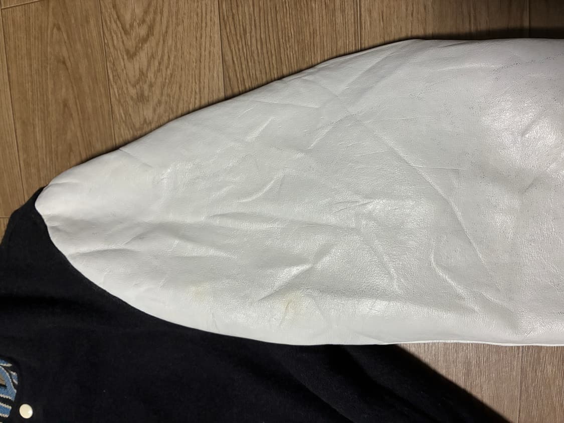 L) 골든 베어 레더 울 바시티 자켓 상품이미지3