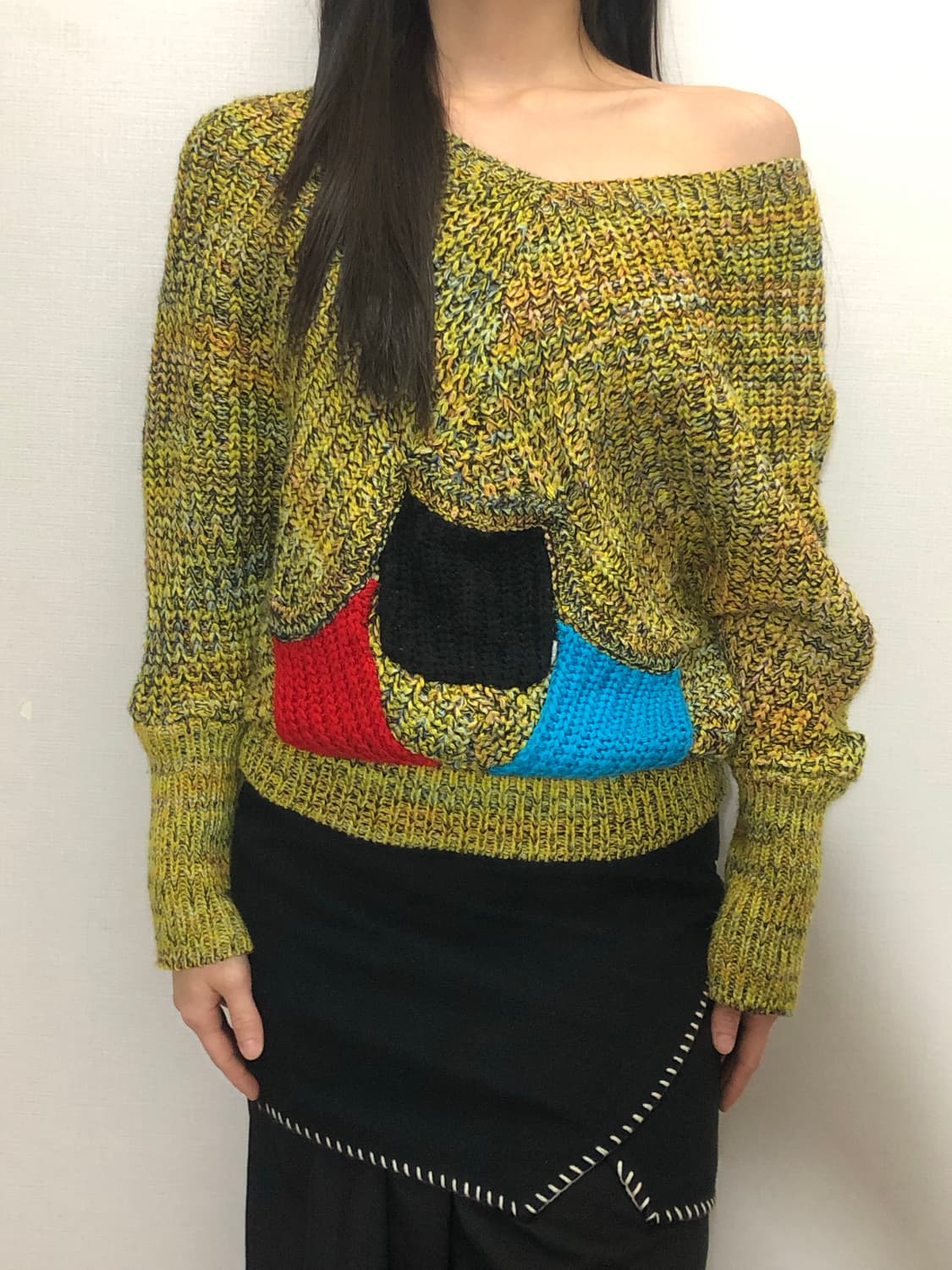 빈티지 비비드 포켓 니트 상품이미지1