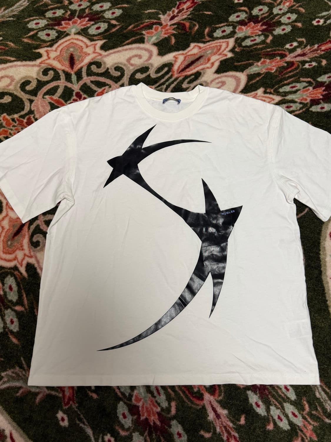h&m x 뮈글러 프린티드 티셔츠 화이트 상품이미지2