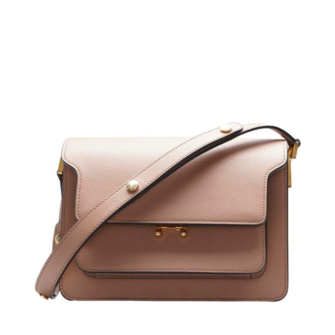 (중고) 마르니 베이지 사피아노 트렁크 미듐 숄더백 상품이미지1