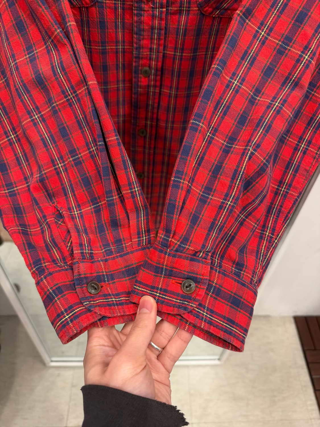 Edwin 에드윈 SANFORIZED 코튼 플란넬 체크 셔츠 상품이미지4